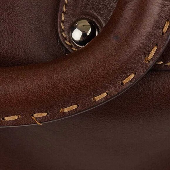 Prada Nocciolo Soft Calfskin Leather Shopping Tote Bag - Picture 5 of 12